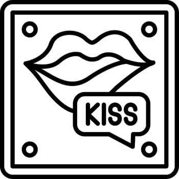 Kiss Line Icon vector
