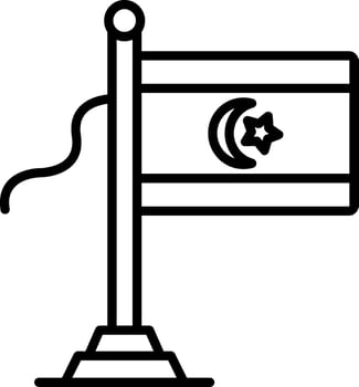 Libya Flag Line Icon vector