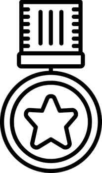 Medal Line Icon vector