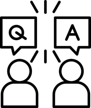 Question And Answer Line Icon vector
