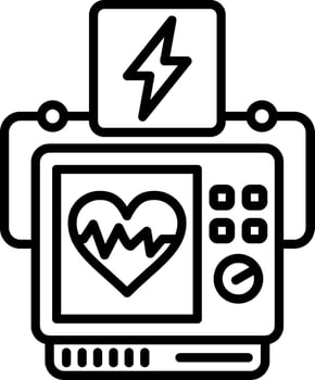 Defibrillator Line Icon vector
