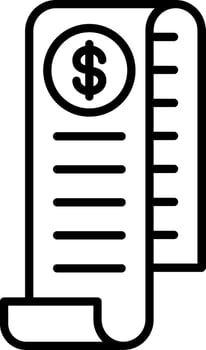 Receipt Line Icon vector