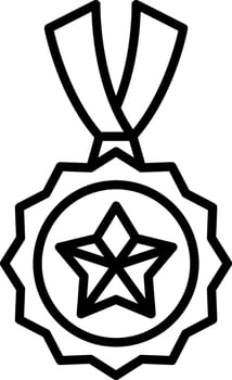 Medal Line Icon vector