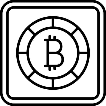 Bitcoin Line Icon vector