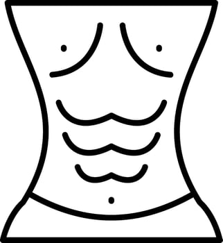 Abs Line Icon vector