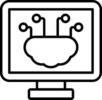 Artificial Intelligence Line Icon vector