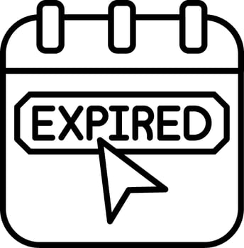 Expired Line Icon vector