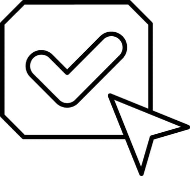 Click Line Icon vector