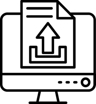Upload Line Icon vector