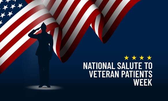National salute to veteran patients week vector