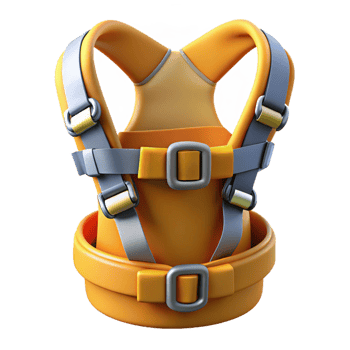 3D Render Baby Carrier Illustration png