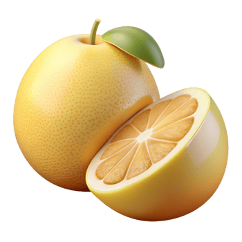 3D Render of a Juicy Grapefruit png