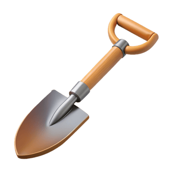 3D Illustration Garden Trowel png