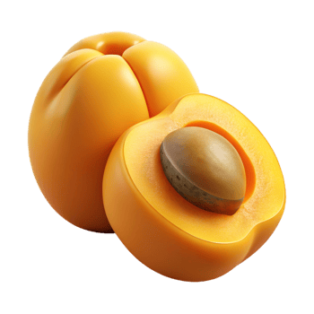 3D Render of Apricot Fruit png