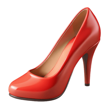 Red High Heel Shoe 3D Render png