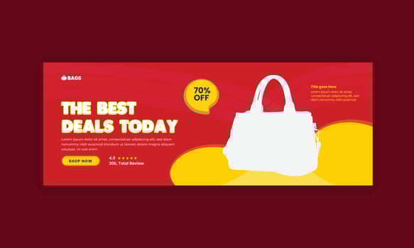 New arrival Vanity bag web banner design for women's bag sale social media cover design vector