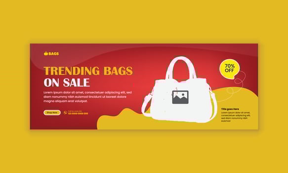Products sale special offer media cover banner design template vector