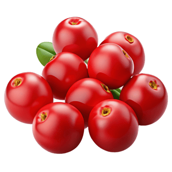 Vibrant Red Cranberries 3D Illustration png