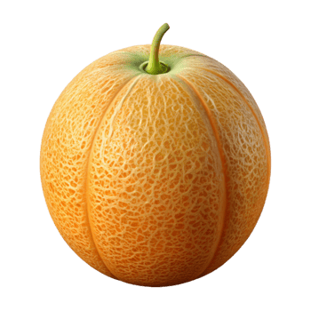 3D Render of a Cantaloupe Melon png