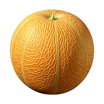 3D Render of a Cantaloupe Melon png