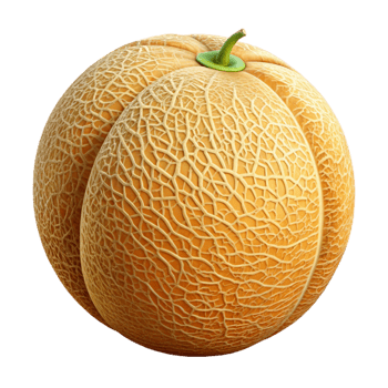 3D Render of a Cantaloupe Melon png