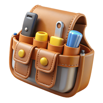 3D Render Tool Bag Illustration png