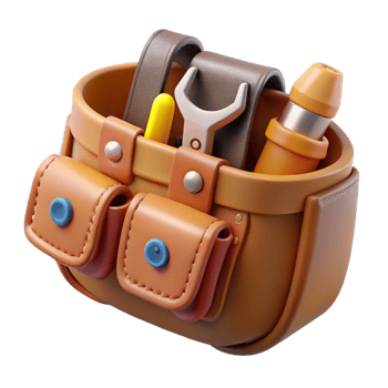 3D Render Tool Bag Illustration png