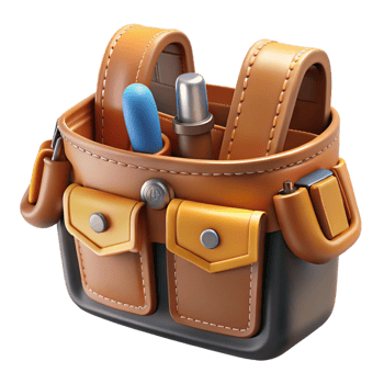 3D Render Tool Bag Illustration png