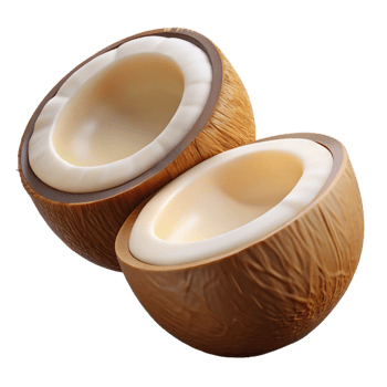 3D Render of a Split Coconut png