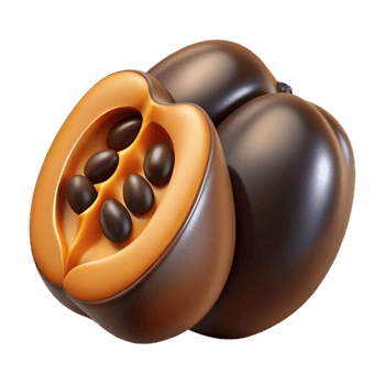 3D Render of Exotic Fruit with Seeds png