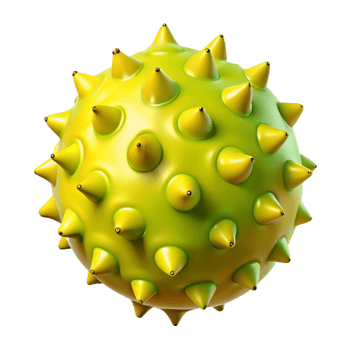3D Spiky Ball Illustration png