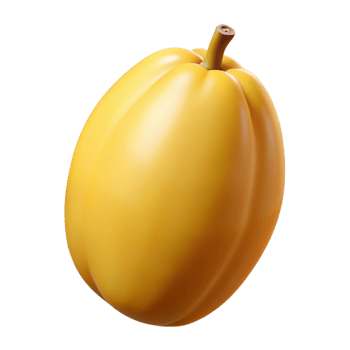 3D Render Yellow Fruit Illustration png