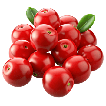 Vibrant Red Cranberries 3D Illustration png
