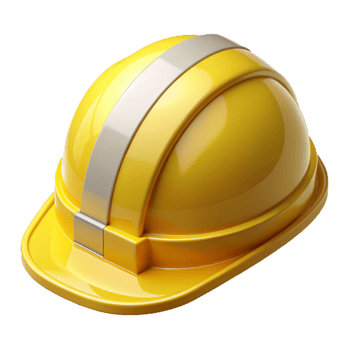 Yellow Hard Hat 3D Render png