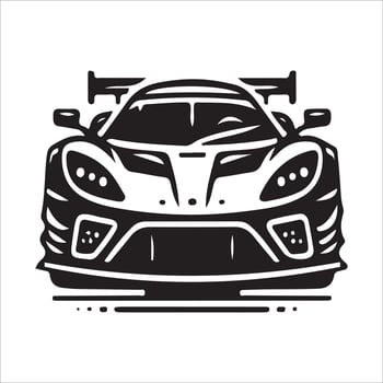illustration of a racing car on a white background vector