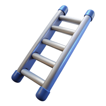 3D Render of a Ladder png