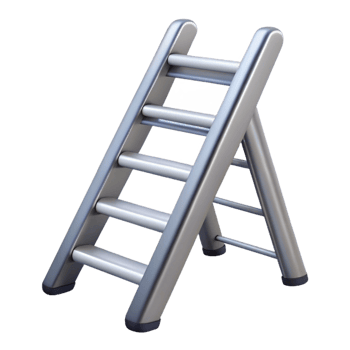 3D Model of a Metal Step Ladder png