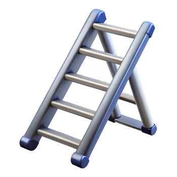 3D Illustration of a Step Ladder png