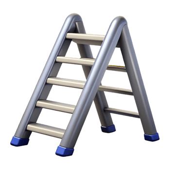3D Model of a Metal Step Ladder png