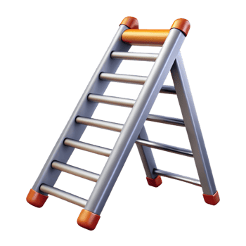 3D Model of a Metal Stepladder png