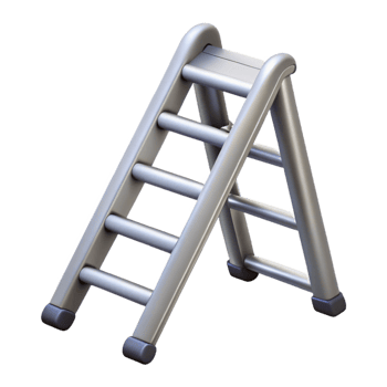3D Model of a Metal Step Ladder png