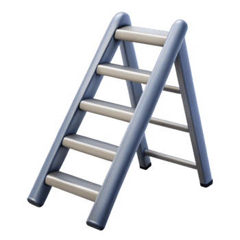 3D Render of a Step Ladder png