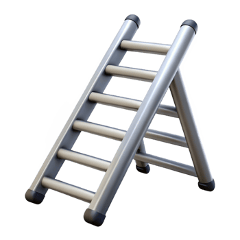 3D Model of a Metal Step Ladder png
