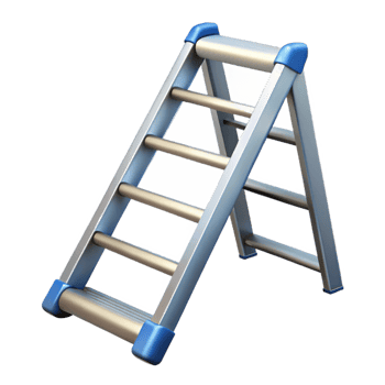3D Model of a Metal Step Ladder png