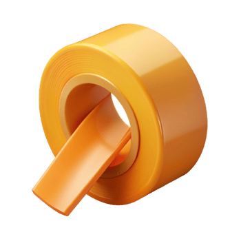 Orange Abstract 3D Roll Illustration png