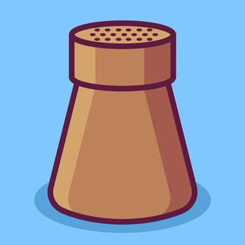 Peppermill cartoon hand drawn illustrations vector