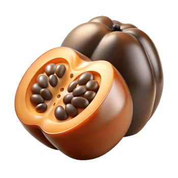 3D Render of Tropical Fruit Halved png