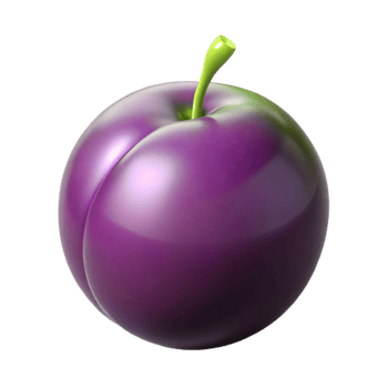 3D Render of a Purple Plum png
