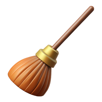 3D Broom Illustration png