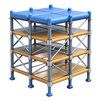 3D Model of Cube-Shaped Structure png